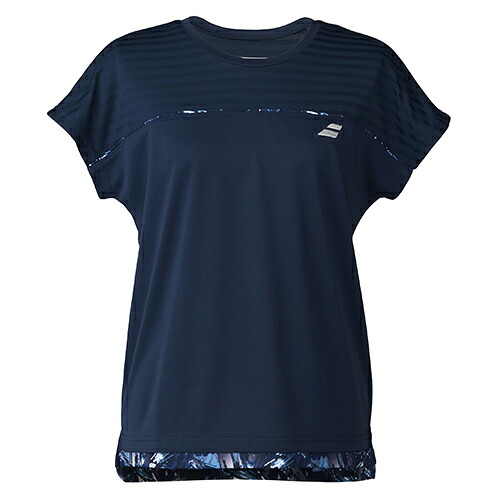 バボラ Babolat CLUB SHORT SLEEVE SHIRT プルオーバー 庭球 半袖 ウィメンズ BWG6331C-NV00