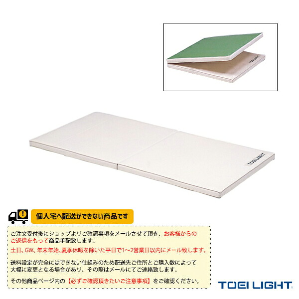 体育館用品設備・備品 TOEI(トーエイ) [送料別途]ソフト軽量マット 5.5cm厚 9号帆布 二つ折り すべり止め付 120×240×5.5cm T-1798