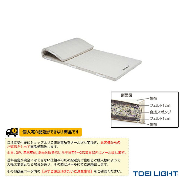 体育館用品設備・備品 TOEI(トーエイ) [送料別途]コンビネーションマット 6cm厚 抗菌 6号帆布 120×240×6cm T-1739