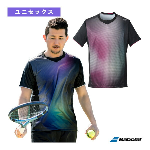 テニスウェア(メンズ/ユニ) バボラ ピュアレンジ ショートスリーブシャツ PURE SHORT SLEEVE SHIRT ユニセックス BUG5353