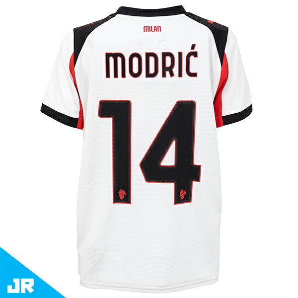 【スピード出荷】プーマ 25-26 ACミラン #14 モドリッチ アウェイレプリカユニフォーム JR ジュニア用 サッカー レプリカシャツ 半袖 puma 779974-02
