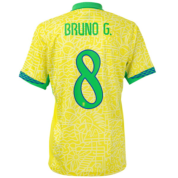 【スピード出荷】ナイキ 2024 CBF ブラジル代表 #8 ブルーノ・ギマランイス ホームレプリカユニフォーム メンズ・レディース サッカー レプリカシャツ 半袖 NIKE FJ4284-706
