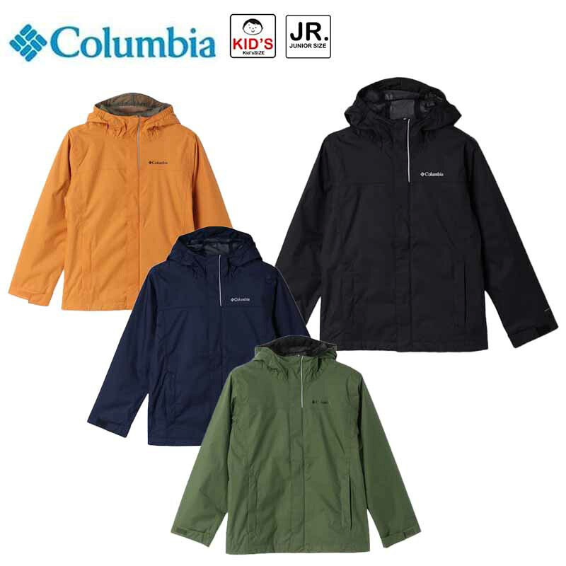 コロンビア ウォータータイトジャケット キッズ ジュニア 子供 レインジャケット レインウェア アウター 雨具 防水 ウトドア 学校 通学 普段使い RB0926 Columbia 2024秋冬