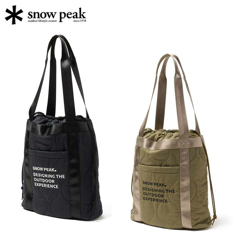 スノーピーク Quilted Ripstop Tote メンズ レディース トートバッグ PC ボトル可 巾着 アウトドア レジャー 旅行 通勤通学 普段使い AC-25AU013 snow peak 2025秋冬｜SPORTS EBI-TEN