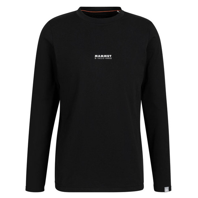 マムート 長袖Tシャツ メンズ QD ロゴ プリント ロングスリーブ Tシャツ アジアンフィット black PRT1 1016-01030-00253