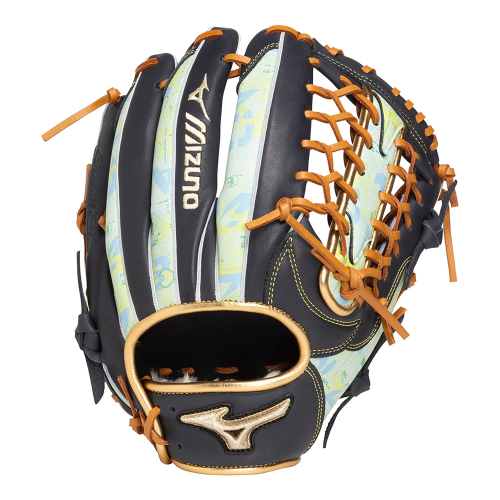 限定品　ミズノ　ダイバーシティブルー　グローバルエリート　外野手　オーダーグラブ ミズノ グローバルエリート Premium Model 軟式グラブ 内野手用