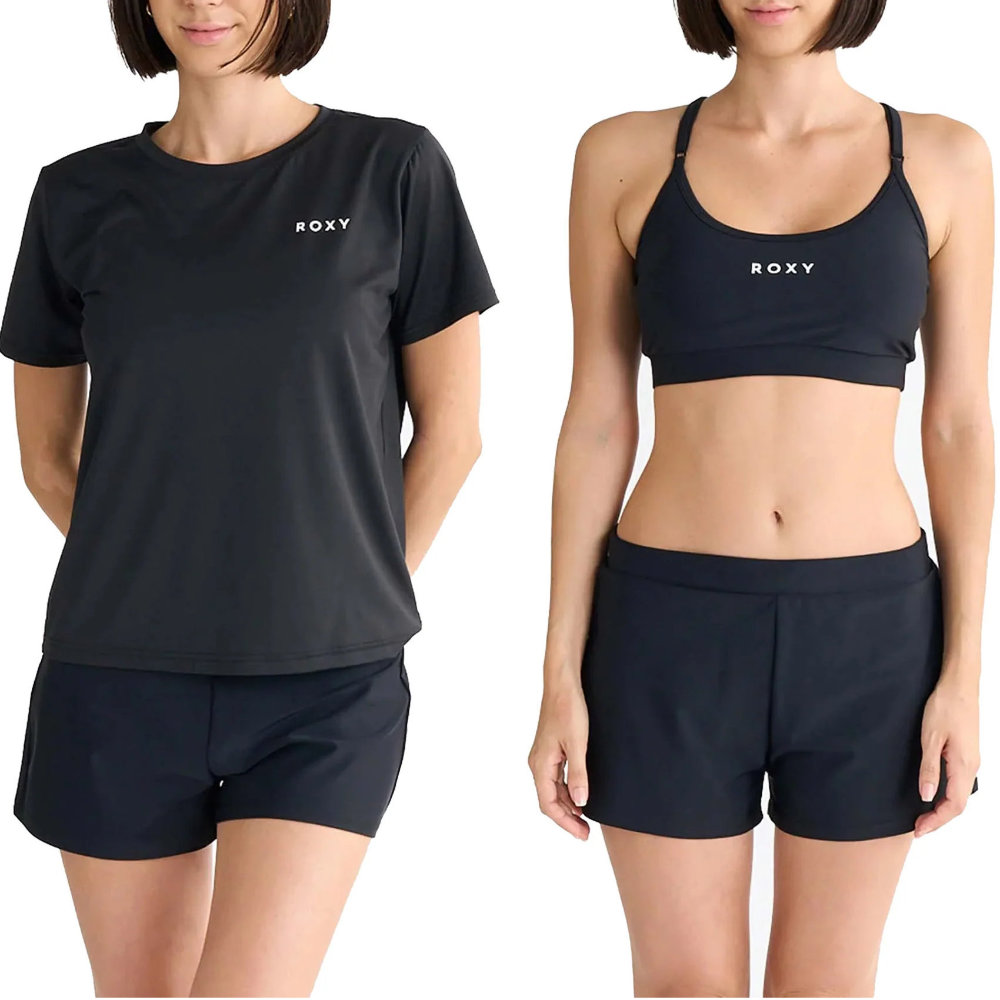 ROXY ロキシー ラッシュTシャツ付き 水着 レディース Roxy ROXY STEP RSW251002-BLK