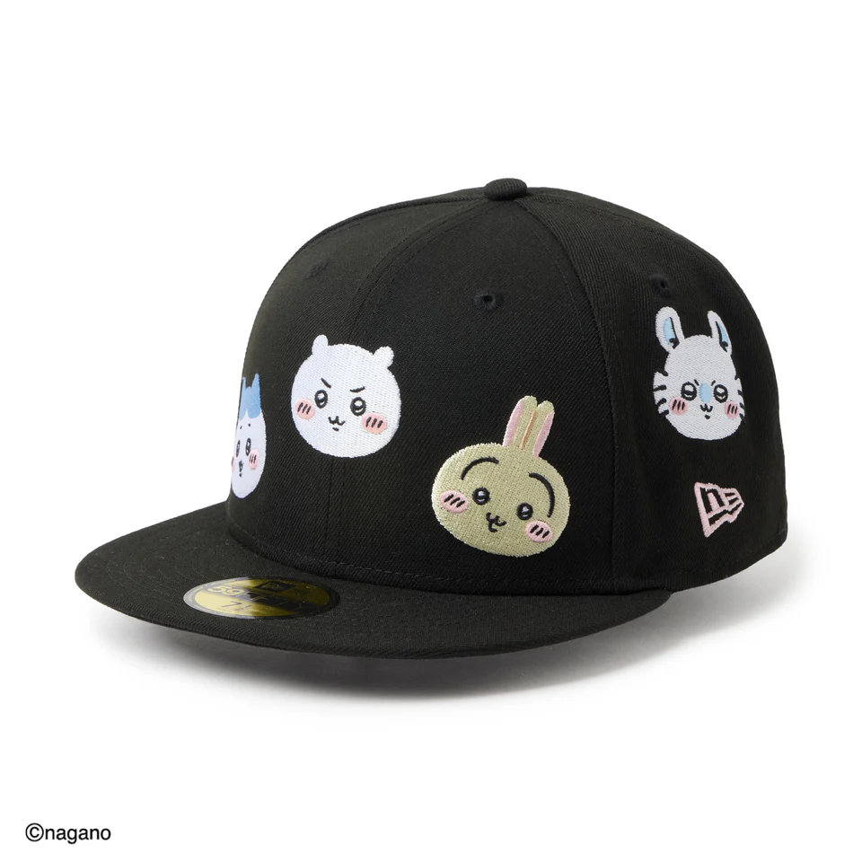NEW ERA ニューエラ キャップ 59FIFTY ちいかわ キャラ ALL OVER ブラック 14864521