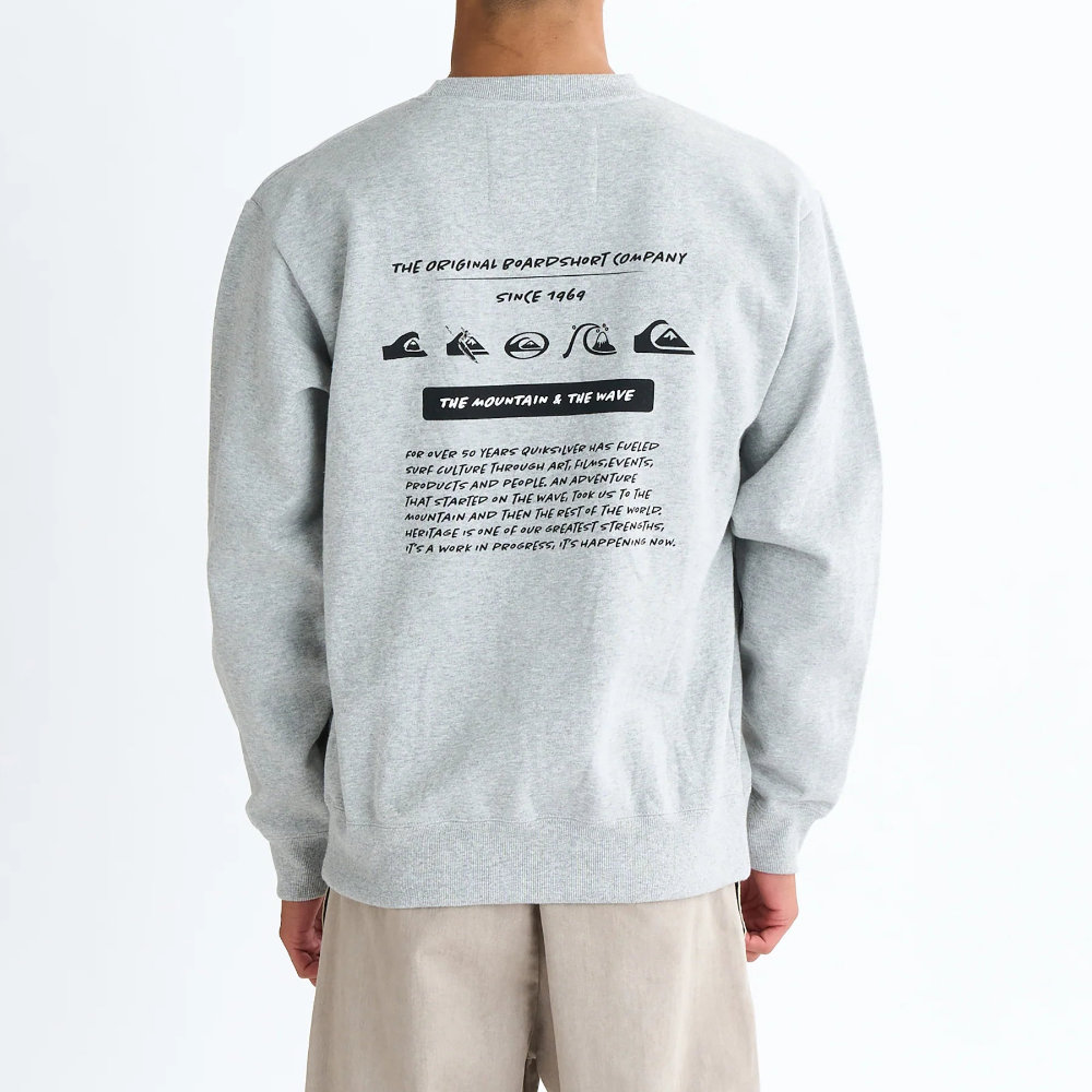 クイックしろがね色 調教師 労働者の一団のど首 メンズ 汗水 PG HISTORY SWEAT CREW QPO254010-HTR