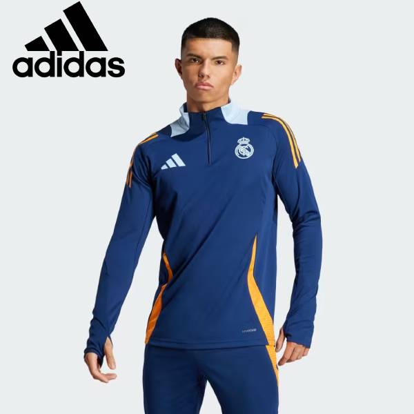 ラスト値下げadidas レアルマドリード トレーニングウェア L adidas レアルマドリード 24/25 トレーニングトップ(ブルー