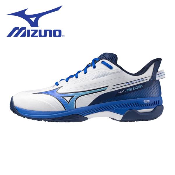 【全品尖んがり3倍+5％OFFクーポン券】\u003cBR\u003eミズノ MIZUNO 庭球シューズ メンズ レディース  ウエーブエクシード5 WIDE OC 61GB231329 粘土／砂入り口・入口人工芝厚地の外套