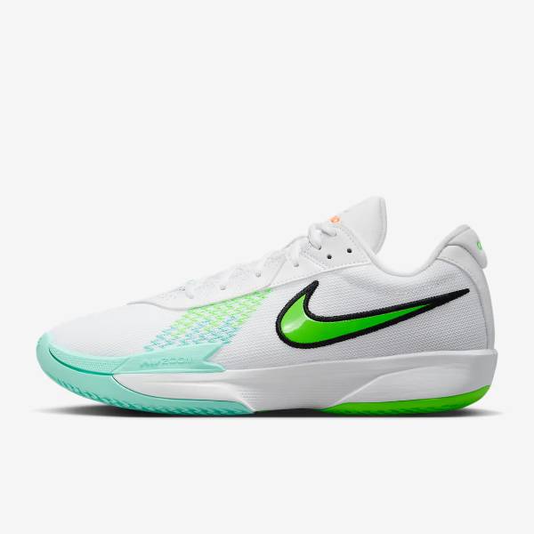 未使用　Nike AIR zoom エアズーム　ホワイト　バスケ　夏に ナイキ（NIKE）（メンズ）バスケットシューズ バッシュ エア