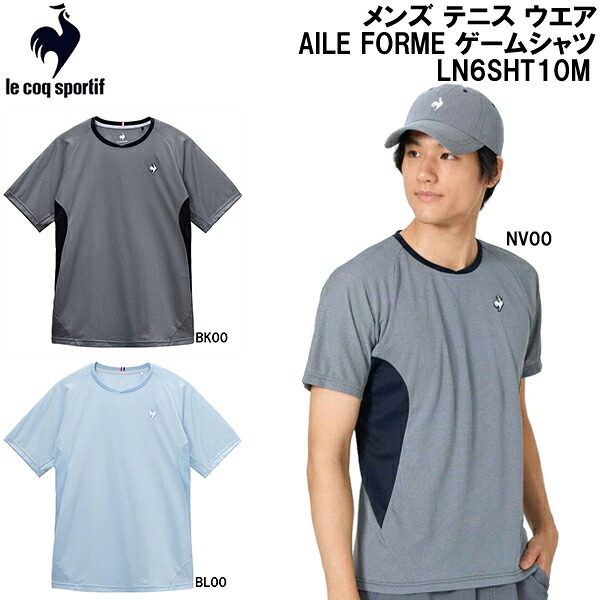 【全品ポイント2倍+最大999円OFFクーポン】 ルコック スポルティフ le coq sportif メンズ テニス ウエア AILE FORME エールフォルム ゲームシャツ LN6SHT10M