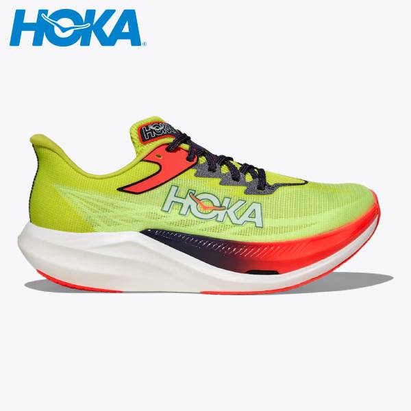 【全品尖んがり3倍+5％OFF引き換え証】\u003cBR\u003eホカ HOKA 駈けっくらシューズ メンズ レディース ROCKET X 3 1168724-NZS