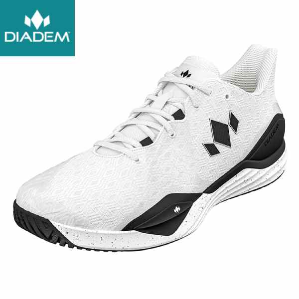 【全品尖んがり3倍+5％OFFクーポン券】\u003cBR\u003eダイアデム DIADEM ピックルボール 庭球シューズ メンズ COURT BURST オール厚地の外套用 TCA002-WHBK