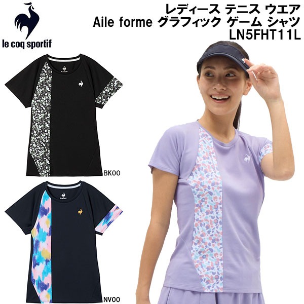 【全品尖んがり2倍+最大限度2000円OFF引き換え証】\u003cBR\u003eルコック スポルティフ le coq sportif レディース 庭球 お召しもの Aile forme グラフィック 取り組み プルオーバー LN5FHT11L