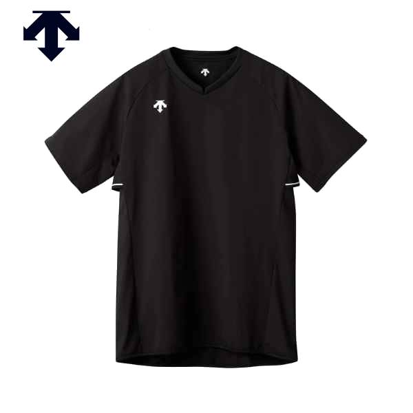 【全品尖んがり2倍+最大限度2000円OFF引き換え証】\u003cBR\u003eデサント DESCENTE 半袖 排球 ピステ メンズ レディース DV5SWB01U-BK00