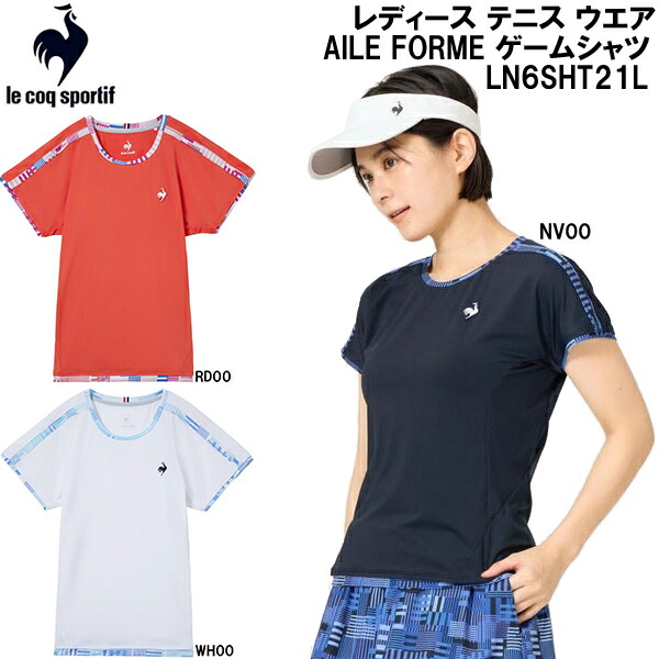 【全品ポイント2倍+最大8%OFFクーポン】 ルコック スポルティフ le coq sportif レディース テニス ウエア AILE FORME エールフォルム ゲームシャツ LN6SHT21L