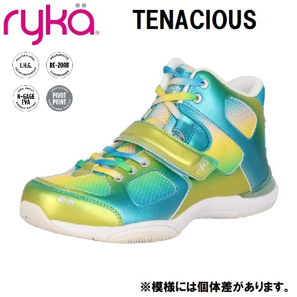 ライカ RYKA エクササイズ ダンス ハイカット テナシオス 黒　24.5 ライカ シューズ ryka レディース エクササイズ フィットネス
