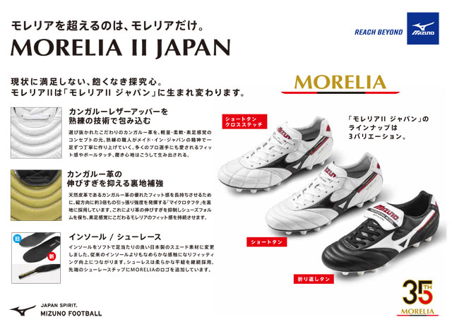 予約商品 6月25日頃入荷予定 ミズノ モレリア 2 Japan ショートタン Morelia 2 ホワイト サッカースパイク 天然芝 人工芝 土 Mizuno21q3 P1ga septicin Com