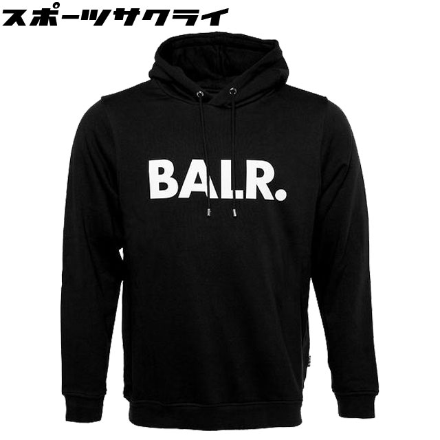 25%OFF! BALR./ボーラー サッカー スポーツ ウェア パーカー BRAND STRAIGHT HOODIE ブラック 【BALANCE STYLE】 B12611017-JETBLACK|ボールクラブbyスポーツサクライ