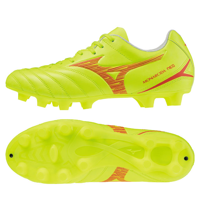 ミズノ　サッカースパイク　モレリアネオ２（イエロー・ブルー）　25.5 MIZUNO ミズノ モレリア NEO 2(イエロー×ブルー) P1GA205025
