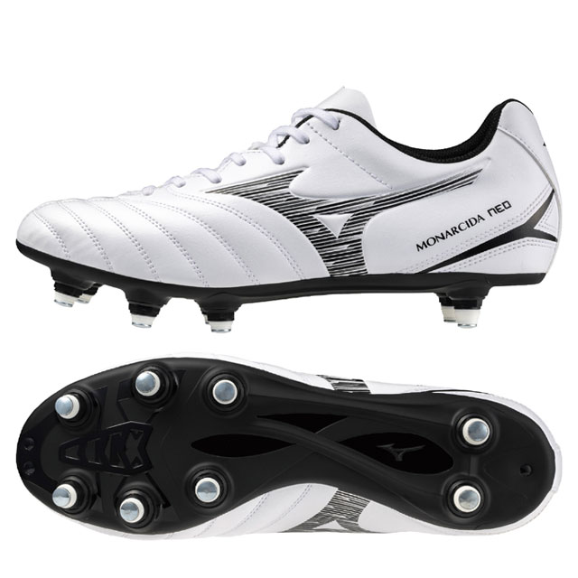ミズノ モナルシーダ NEO 3 SELECT SI ホワイト ブラック サッカースパイク ワイドモデル 取替式 【Mizuno2024Q1】 P1GC242609|ボールクラブbyスポーツサクライ