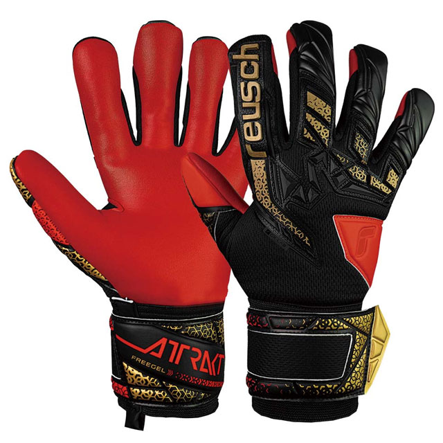 サッカー キーパーグローブ ロイシュ アトラクト フリーゲル シルバー ゴールキーパー用品 ブラック reusch 5560235-7075