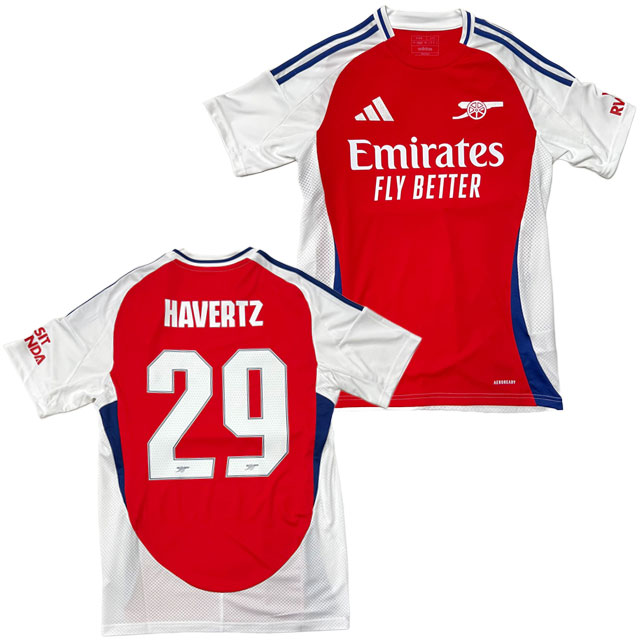 27％OFF！ アディダス サッカー レプリカウェア アーセナルFC 24-25 ホーム レプリカユニフォーム レッド #29 カイ・ハバーツ ネーム入り KNW85-NUMBER-29