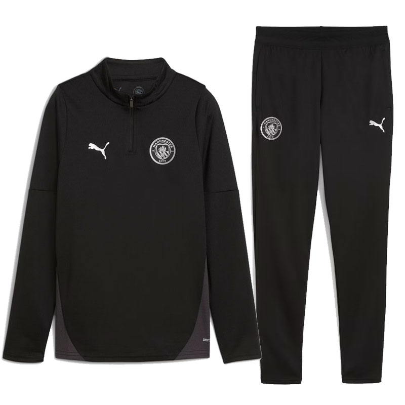 ジュニア レプリカウェア プーマ マンチェスター シティー MCFC 25/26 トレーニング 1/4ジップ トップ ロングパンツ 上下セット 782001-782014-14