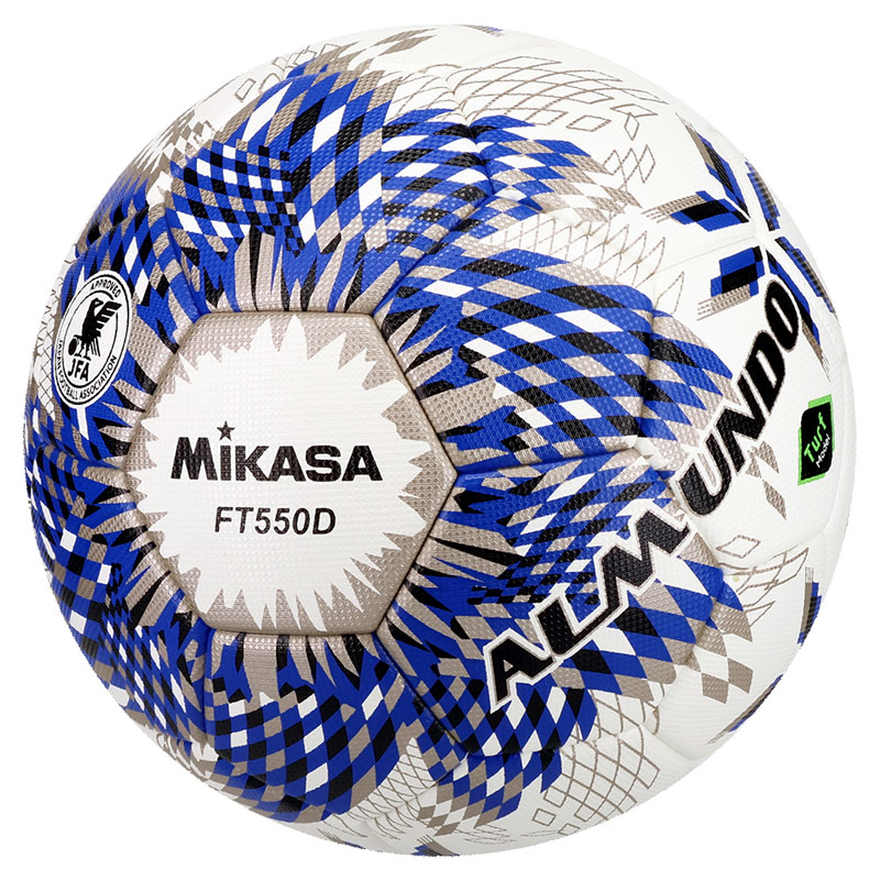 ミカサ サッカーボール アルムンド 芝用 5号球 貼り 国際公認球 検定球 ブルー FT550D-BLBS