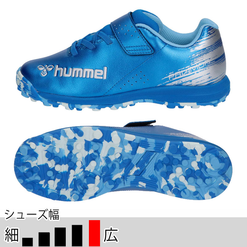 サッカー フットサル ヒュンメル ジュニア トレーニングシューズ プリアモーレ 6 アルファ VTF JR SW スーパーワイド ベルクロ サックス hummel2025 HJS2136-7595