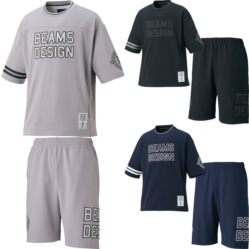 ＺＥＴＴ ゼット 限定 BEAMS DESIGN 半袖スウェット＆パンツ 上下セット トレーニングウェア ビームス 野球 一般 大人 BOS75105-BOS75005HP