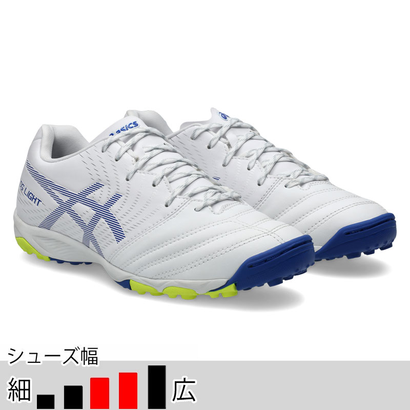 アシックス ジュニア DSライト JR GS TF ホワイト ブルー サッカー フットサル ターフシューズ トレシュー asics2026Q1 1104A053-101