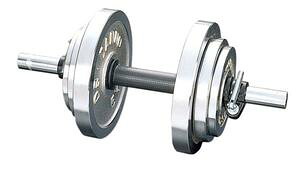 鉄アレー ダンベル クロームベル（穴径φ29mm） 片手分1個 30kgセット 室内 トレーニング D754 重り ウェイト 筋トレ リハビリ 日本製｜SPOSPO