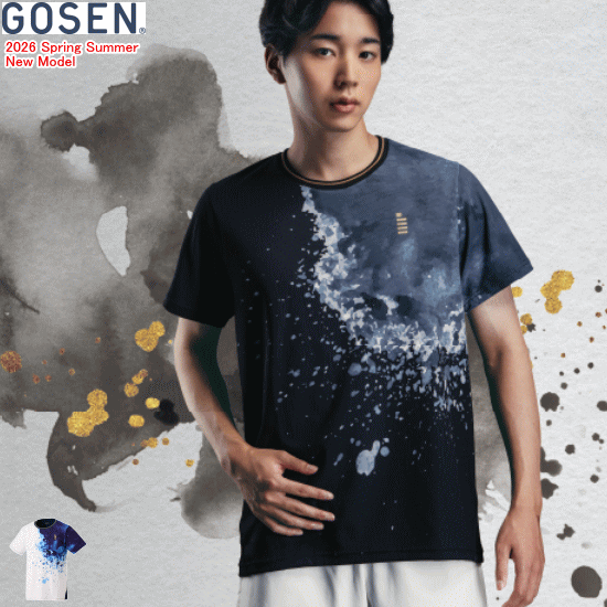 GOSEN ゴーセン 力くらべティーシャツ 制服 半袖ティーシャツ ソフトテニス バドミントン 御召しもの T2602 日本製 [ユニ一発やる：男女兼用]【1枚まで電子メール便聞き届ける】