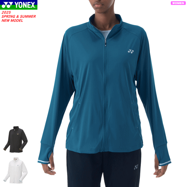 YONEX ヨネックス ニットウォームアップシャツ アウター ジャージ 長袖ジャケット ソフトテニス バドミントン ウェア 移動着 57087 [レディース：女性用]