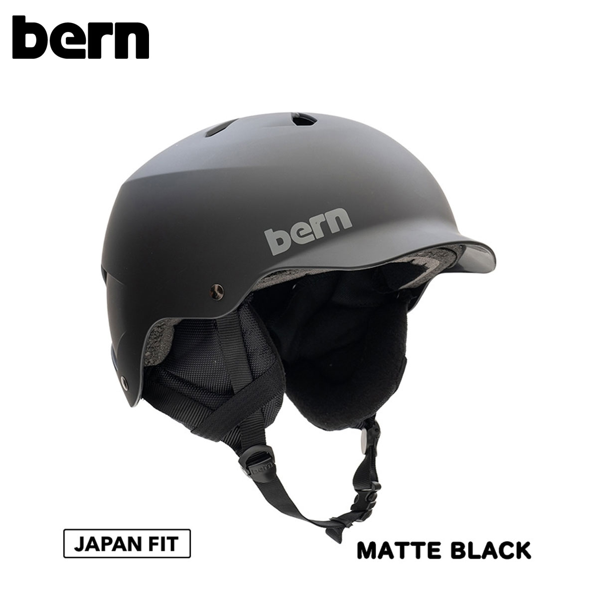 【お買い物マラソン期間中P5倍★7/19 20:00~7/26 1:59まで】バーン bern スノボー スノボ スノーボード ヘルメット TEAM WATTS MATTE BLACK BE-SM26T18 メンズ レディース ユニセックス 25-26|スポーツタカハシ