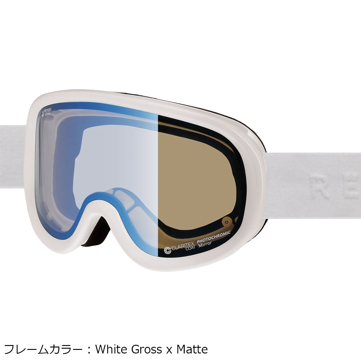 【セール20%OFF！】レボルト REVOLT スノボー スノボ スノーボード ゴーグル SUPER LIGHT FRAME White Gross x Matte R26WHT メンズ レディース ユニセックス 25-26