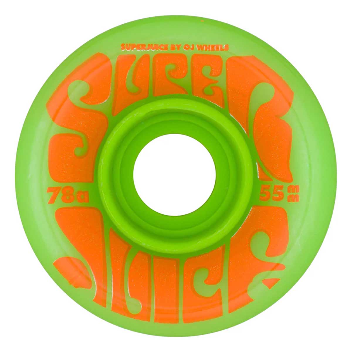 オージェイ OJ スケボー スケートボード ソフト ウィール ミニ スーパー ジュース グリーン 22222445-104019 MINI SUPER JUICE GREEN 55mm 78A｜スポーツタカハシ