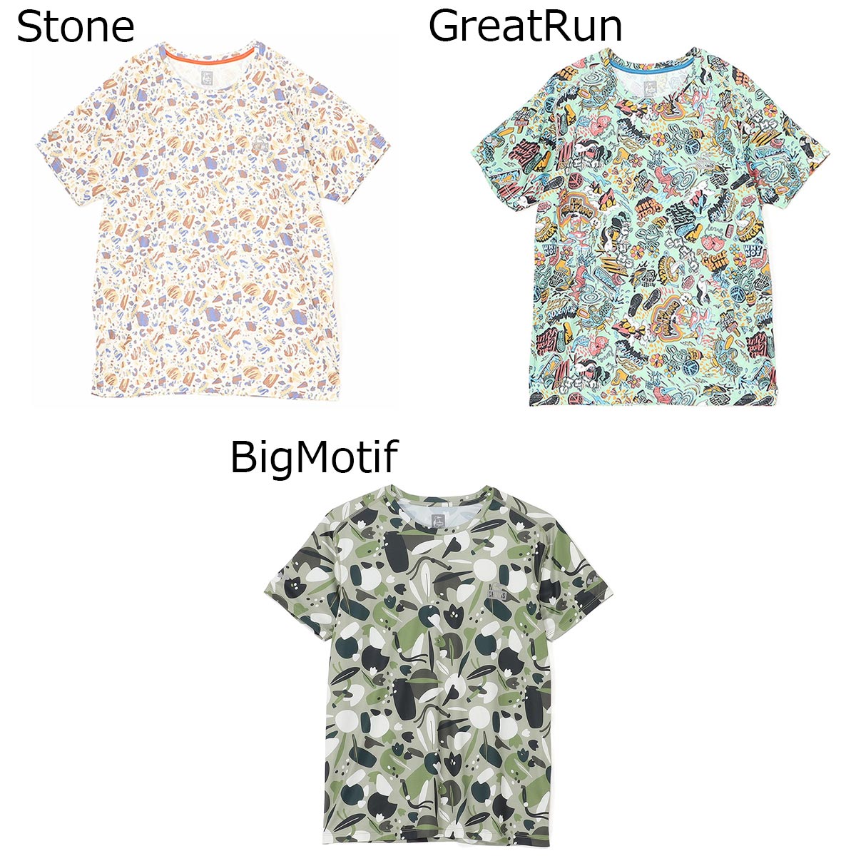 【最大21％OFF】チャムス CHUMS ランニング ウェア 半袖 Tシャツ パターンド Tシャツ Patterned T-Shirt CH01-2641 メンズ レディース ユニセックス 26SP 春夏