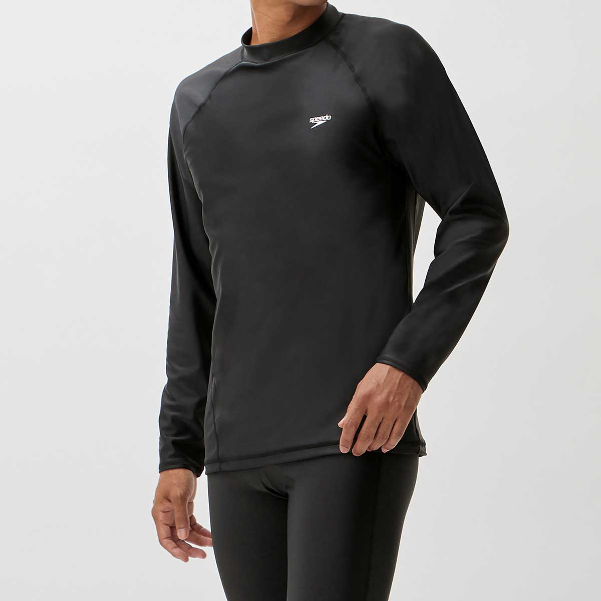 speedo メンズジョーゲロングスリーブショーツ　Lサイズ/黒 speedo メンズジョーゲロングスリーブショーツ Lサイズ/黒
