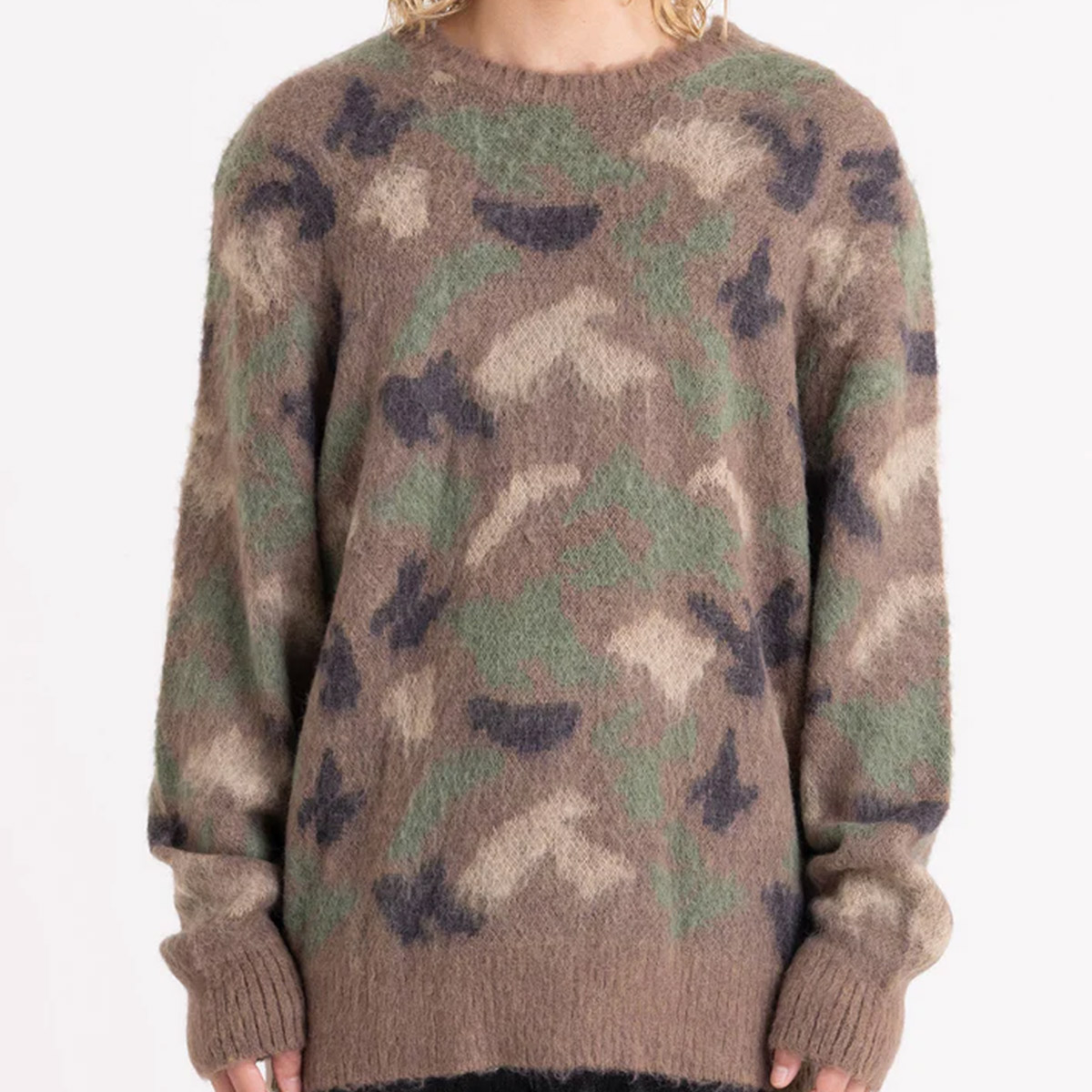 バンクスジャーナル BANKS JOURNAL サーフィン サーフ ウェア ニット セーター MAJIC MOHAIR CAMO KNIT CREW ASMU1161 メンズ 男性 24HO 秋冬