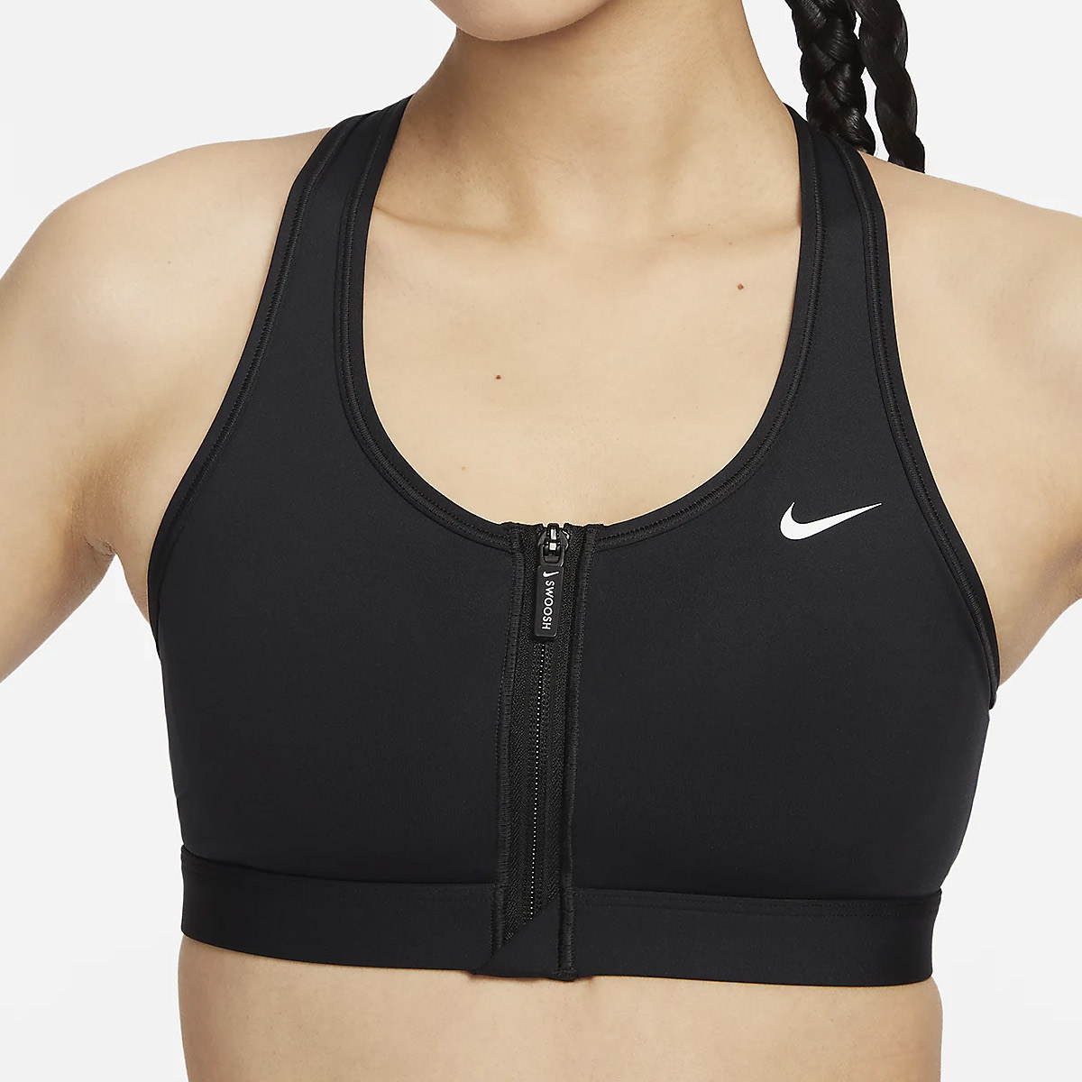 【NIKE】スウッシュ 前ジップ パッド入りブラ FN2732 ナイキ（NIKE）（レディース）ドライフィット スウッシュ