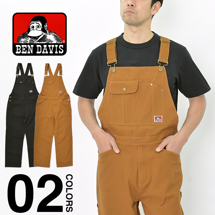 全ての ベンデイビス オーバーオール Ben Davis Overall サロペット ダック メンズ レディース 大きいサイズ オールインワン ゴリラアイコン つなぎ パンツ 無地 ワーク カジュアル アメカジ ブランド 作業着 コットン ブラック ブラウン G 楽天市場