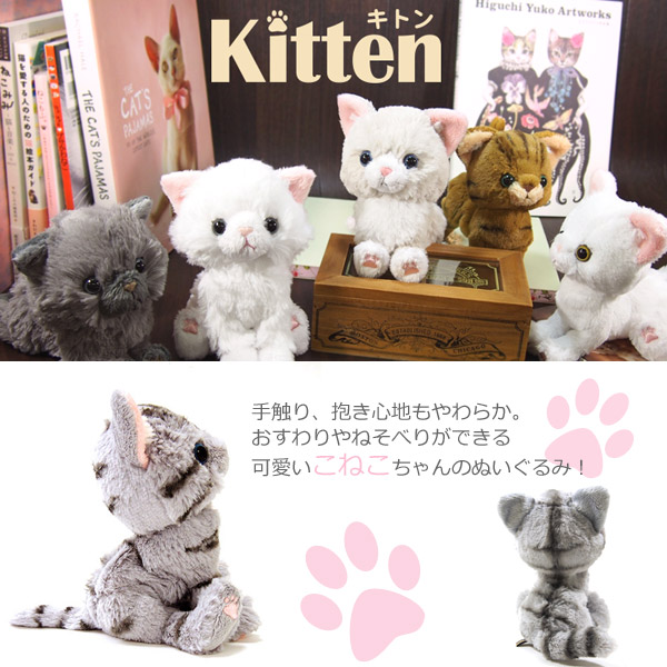 楽天市場 サンレモン Kitten キトン ぬいぐるみ 猫 ねこ アクアステラ
