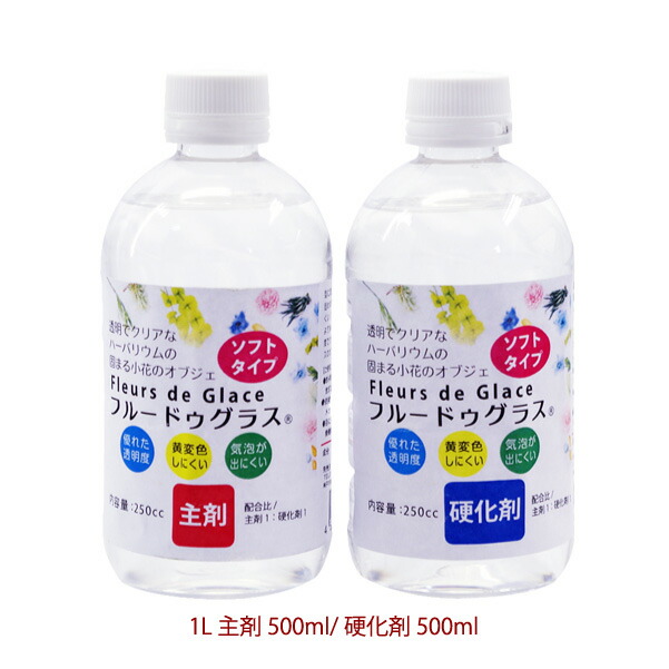 楽天市場】固めるハーバリウム 2液 フルードゥグラス ハード 1200g 1.2