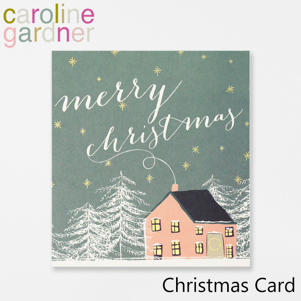 楽天市場 Caroline Gardner キャロラインガードナー Christmas Card クリスマス カードグリーティングカード ブランド デザイナーズ カード Uk ロンドン Pnt518ギフト プレゼント Spot Write