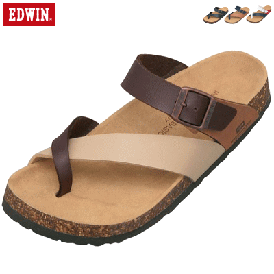 エドウィン Edwin サンダル スリッパ フットベッド メンズ 男性用 Eb1003 上等