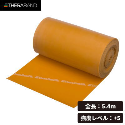 セラバンド 長さ5.4m/6yd こっ酷い気泡管水準器+5 ゴールド 結核症-7 THERABAND スポーツ・アウトドア-トレーニングチューブ